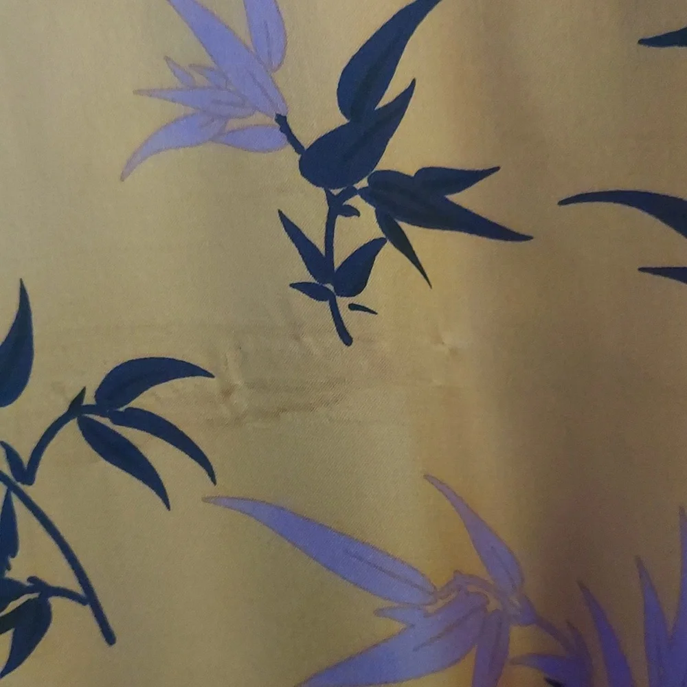 ZARA Orange Floral Long Sleeve Silky Feel Bodysuit M - Picture 16 of 16